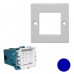 Φωτιστικό Χωνευτό Τετράγωνο LED 0.6W 230V Μπλέ φως Αλουμινίου Λευκό 9621 IP54